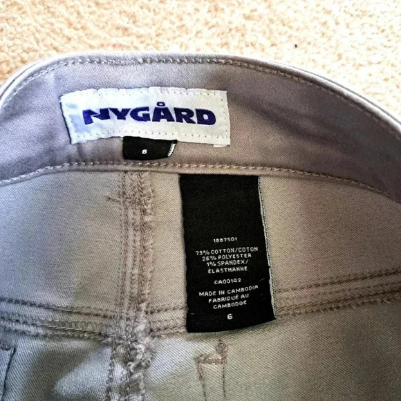 ❤️ NWT Nygard Slim Leg Cropped Pant Grey Women's Size  6 Stretch Skinny Crop - Picture 6 of 11
